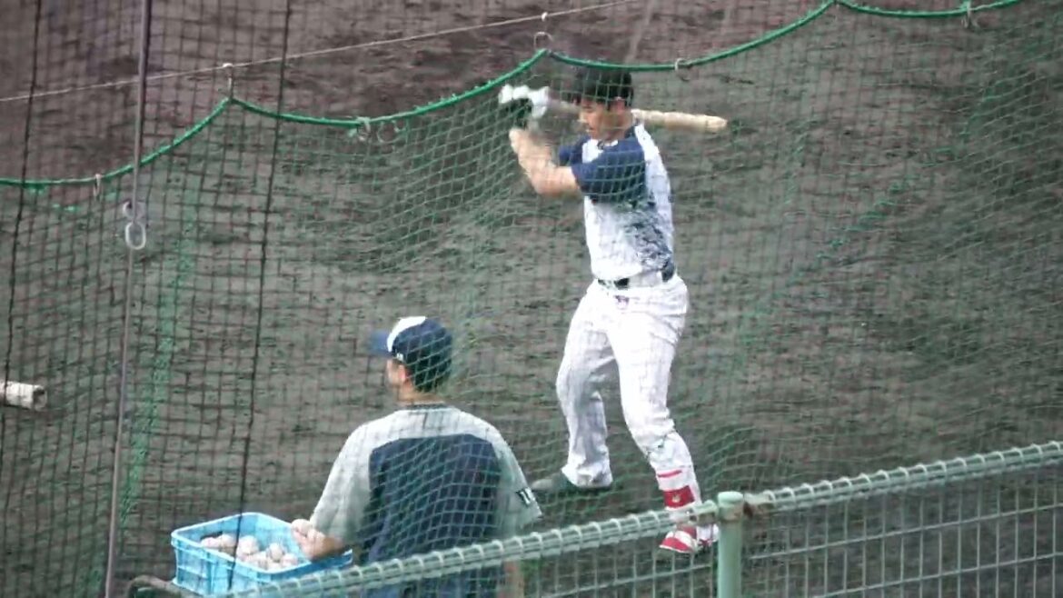 2023/2/12(日) トスバッティング 松本直樹(東京ヤクルトスワローズ) その1