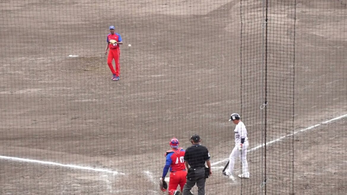 2023/2/21(火) 松井聖 センター前ヒット 打席(5回裏) vs J・ミラバル Javier Mirabal(WBCキューバ代表)