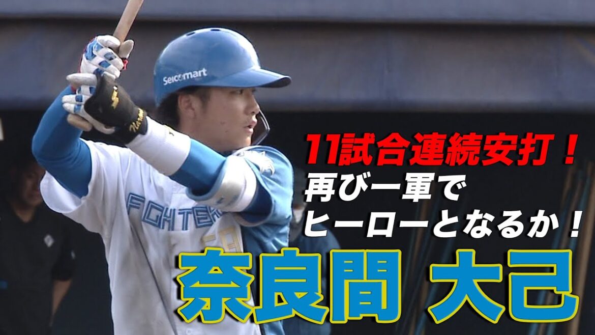 奈良間大己 11試合連続ヒット! 6月1日北海道日本ハムvs埼玉西武~ファーム~ハイライト『GAORAプロ野球中継~ファーム~(北海道日本ハムファイターズ)