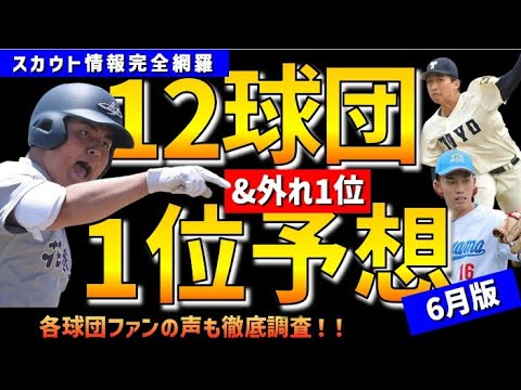 【徹底調査】12球団1位&外れ1位予想【中日ドラゴンズ】2023年スラッガー ドラフト候補