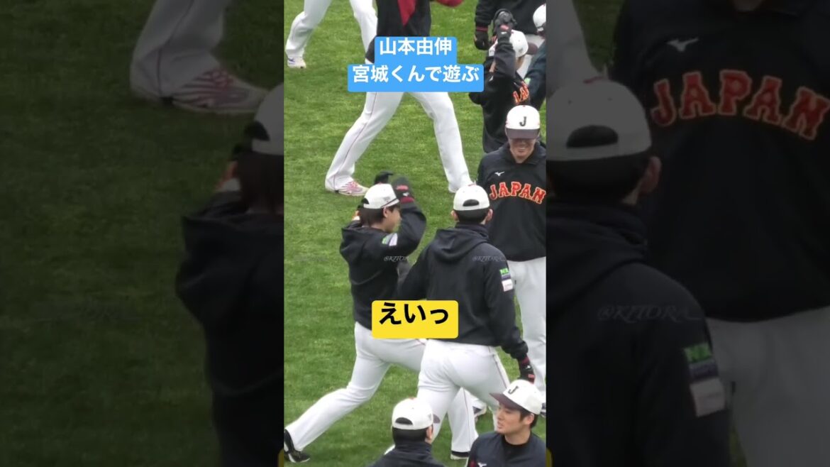 宮城くんで遊ぶ由伸と朗希 #shorts