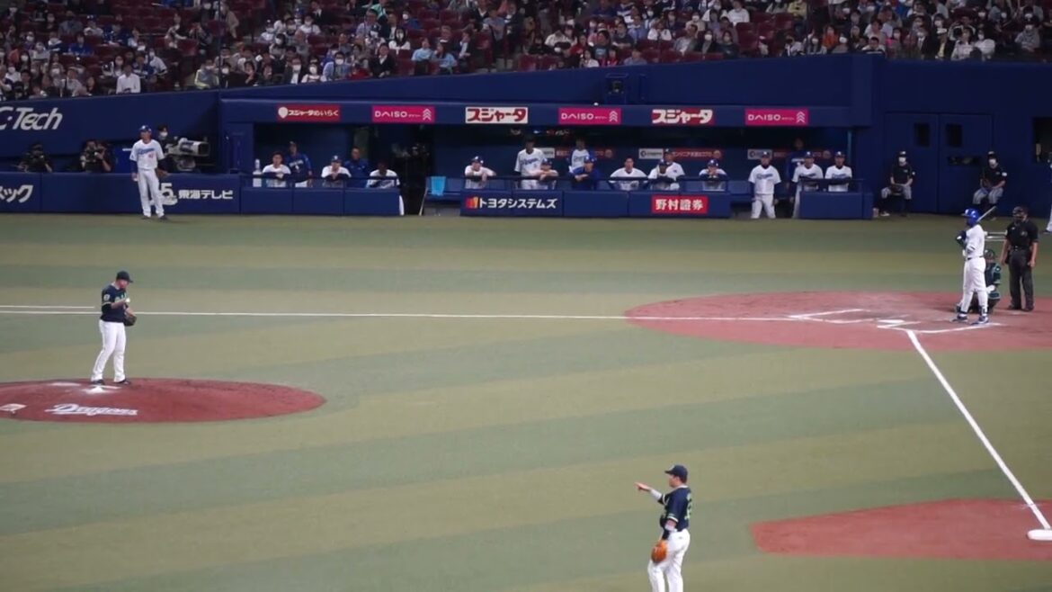 2023/4/5(水) 大西広樹 キャッチャーファウルフライ 中継ぎ登板(8回裏) vs A.アキーノ(中日ドラゴンズ)