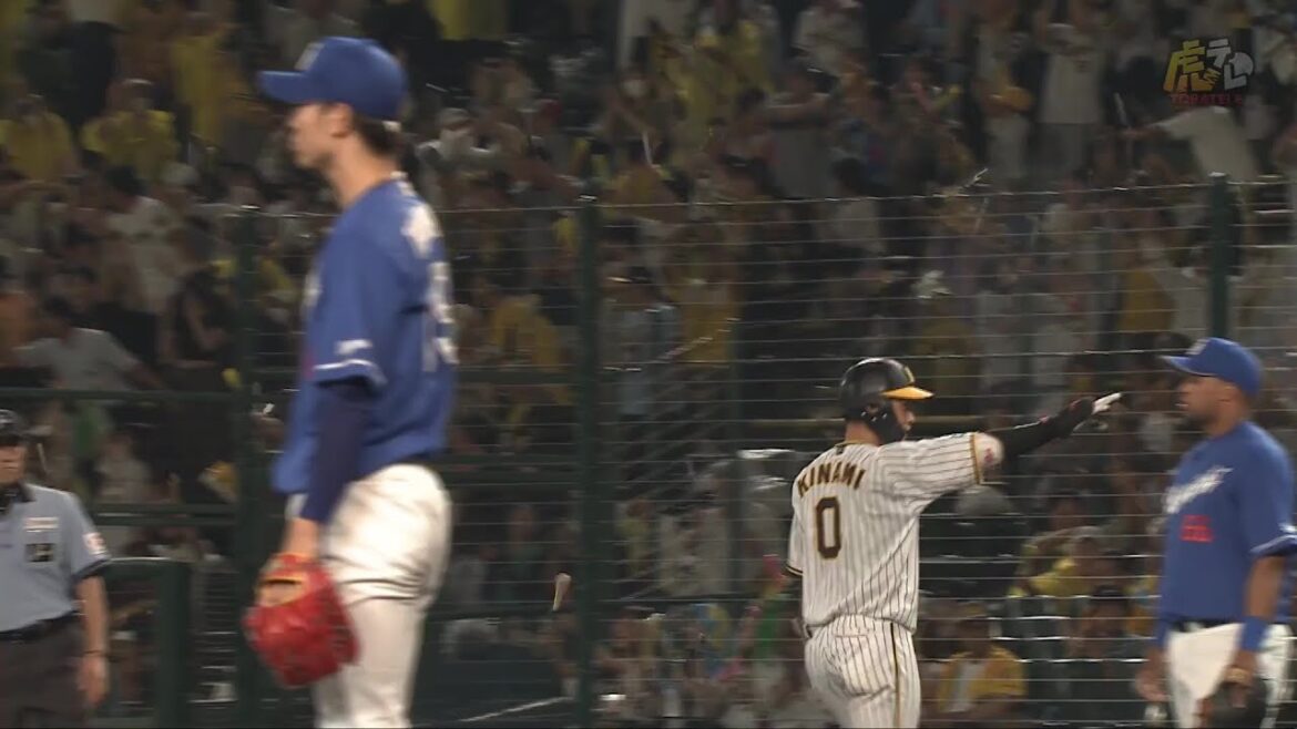 Hanshin-Tigers: 【恐怖の8番】反撃開始!7回裏、#木浪聖也 選手がタイムリーヒットを放つ!【2023/6/28T-D】