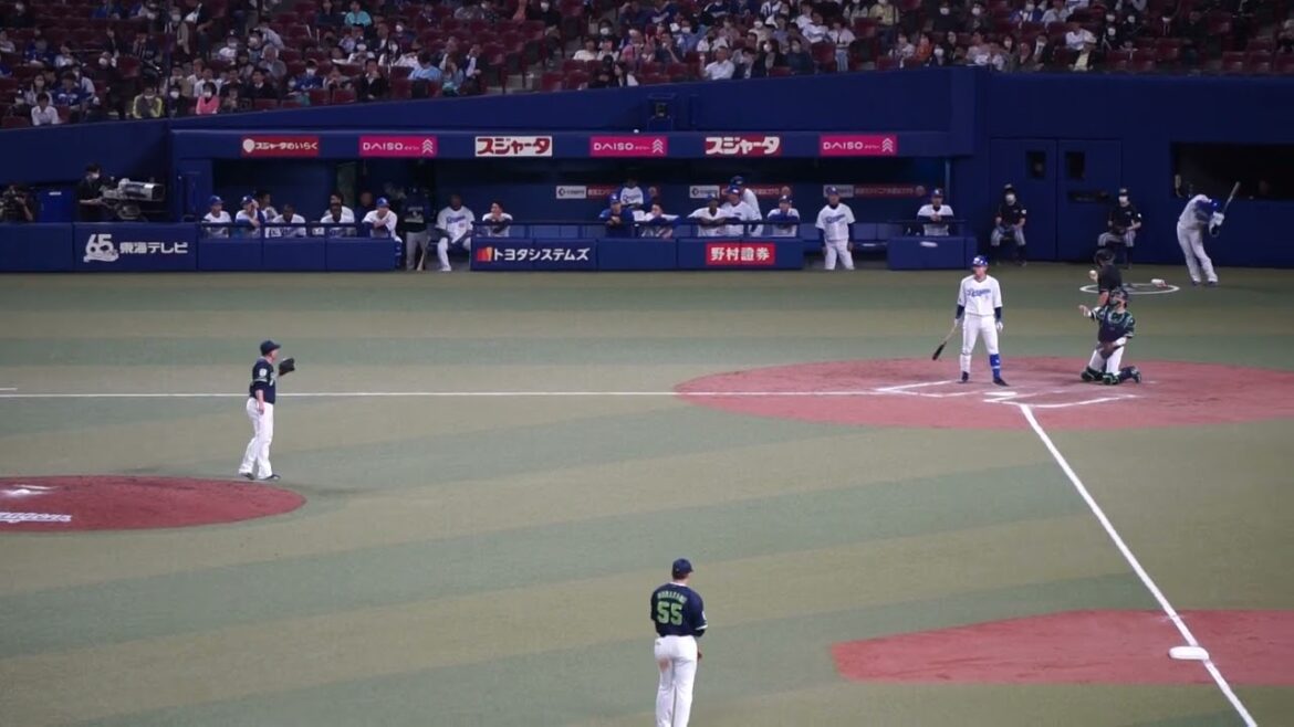 【村上宗隆 好捕球】2023/4/5(水) 大西広樹 サードライナー 中継ぎ登板(9回裏) vs 高橋周平(中日ドラゴンズ)