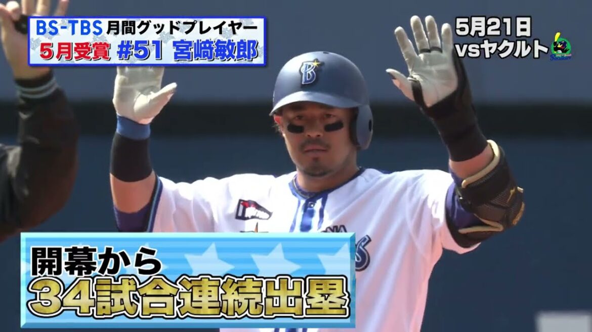 BS-TBS月間グッドプレイヤー賞☆5月の受賞は…宮﨑敏郎選手!【ハイライトシーン】