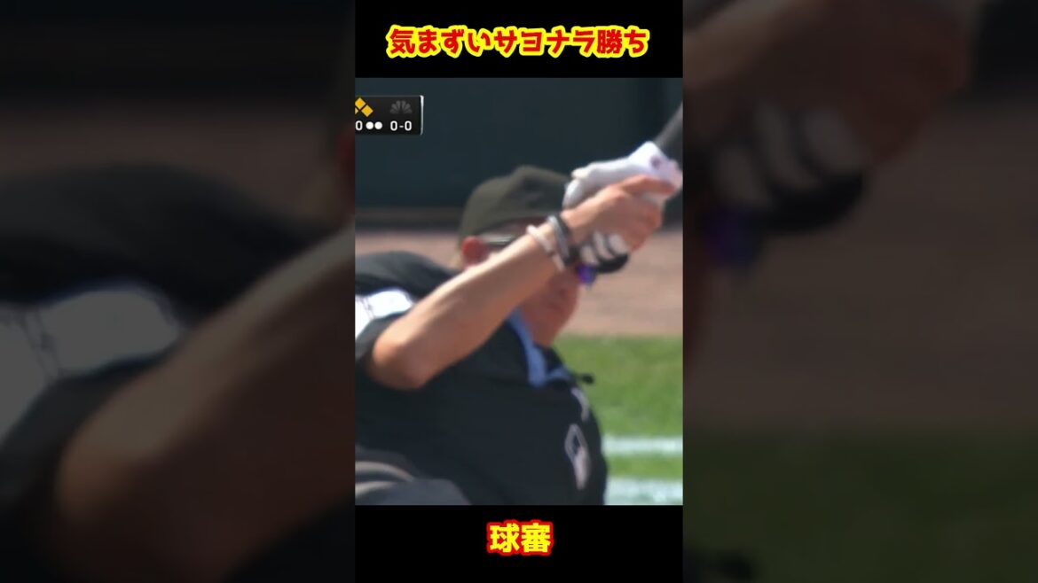 【事故】審判が倒れてゲームセット #Shorts #baseball #野球 #珍プレー #mlb