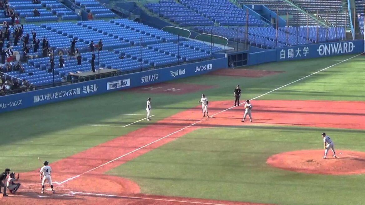 明大追加点・吉田 大成がセンター前タイムリー! 【慶大VS明大3回戦】#21