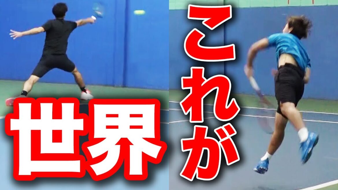 歴代最高クオリティ!西岡良仁(現日本1位)vs小野田倫久(元日本3位)!現役1位に43歳のシニアトップ選手が挑みました @yoshischannel4190