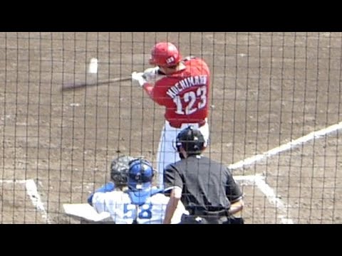 持丸泰輝3回表バッティング【2022年4月22日 広島カープ対中日ドラゴンズ プロ野球 2軍ファーム戦 ウエスタンリーグ ナゴヤ球場】