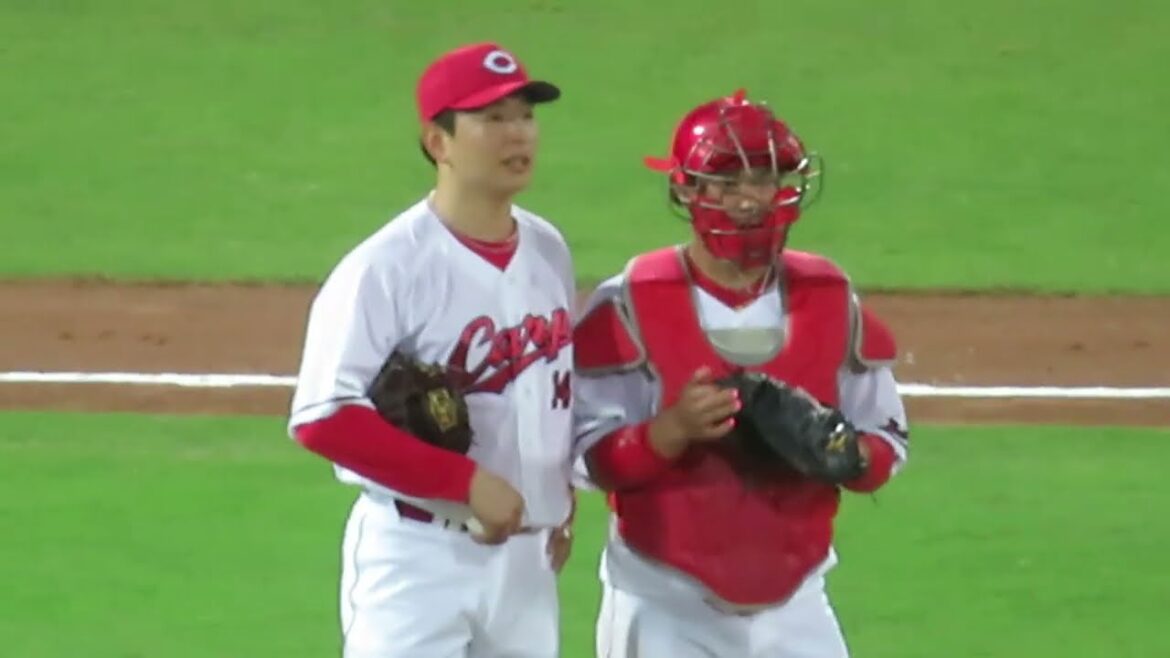 7️⃣回大瀬良大地ピンチから脱出💦ツーアウト1、3塁からヒットで1失点💦2塁走者飛び出し大盛好返球でアウト👍️リプレー検証🆖スリーアウトチェンジ✊ 対中日ドラゴンズ2023.7.23