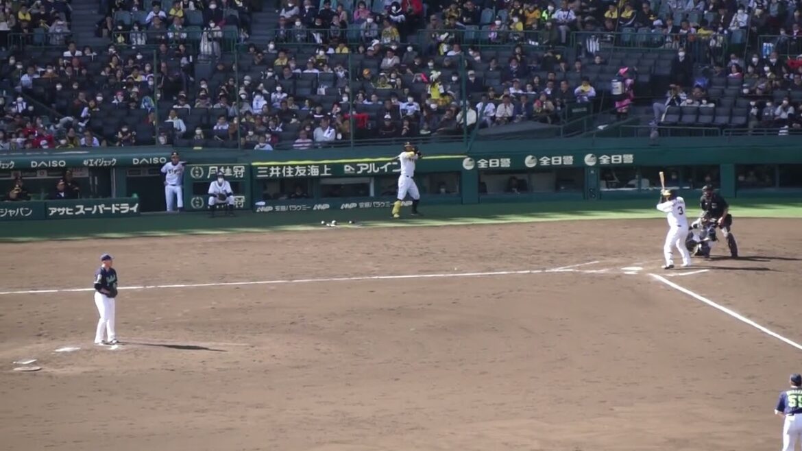 【村上宗隆 サードライナー好捕】2023/4/8(土) 大西広樹 サードライナー 中継ぎ登板(4回裏) vs 大山悠輔(阪神タイガース)