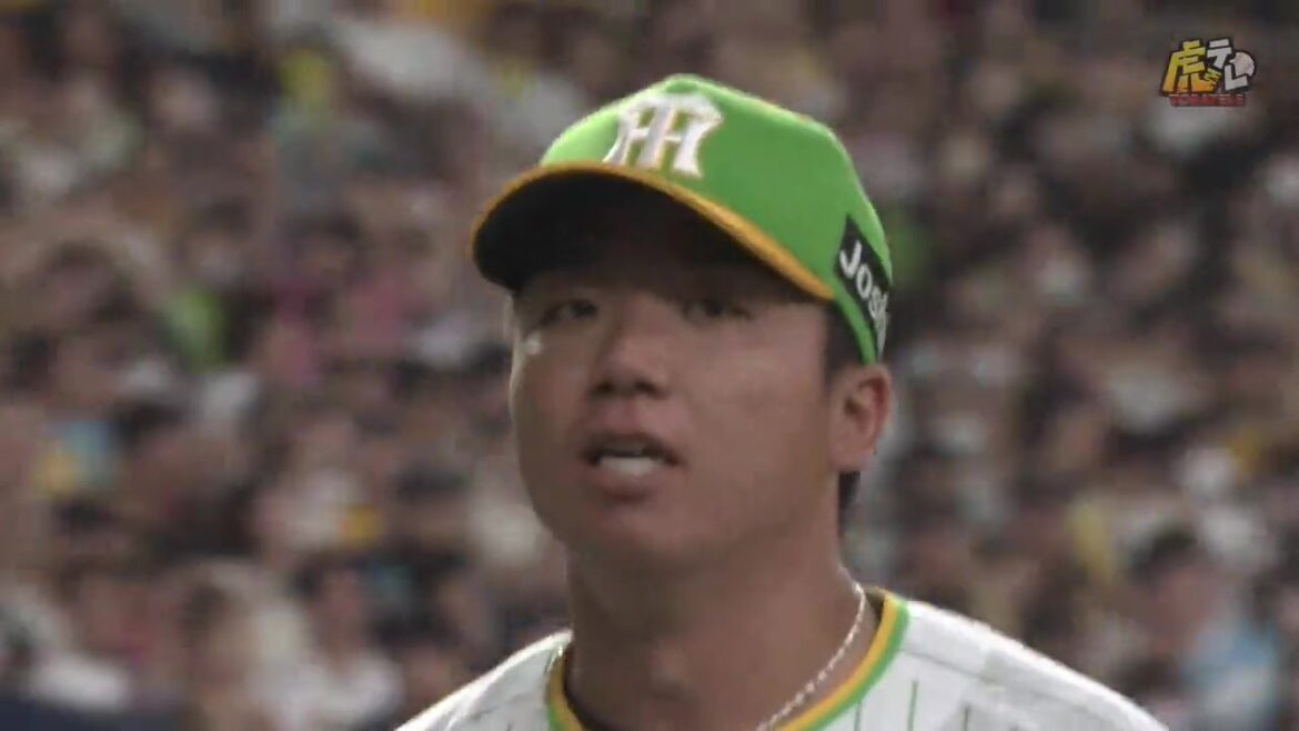 Hanshin-Tigers: 【雄叫び】7回表、二死満塁の場面 #村上頌樹 投手が渾身の一球を投げ込みサード併殺打でゼロに抑える!【2023/8/11T-S】