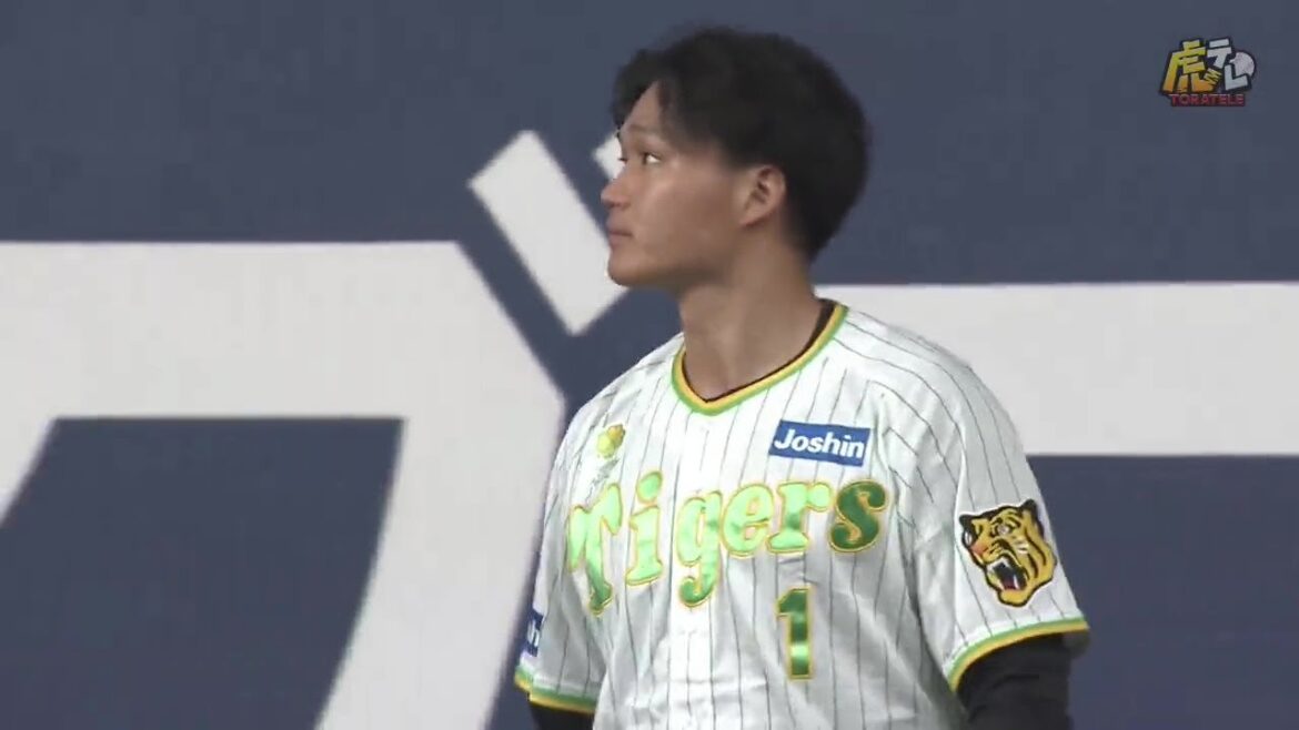 Hanshin-Tigers: 【球際に強い】8回表、 #森下翔太 選手がライトフェンス際の打球をドンピシャのタイミングで好捕!【2023/8/11T-S】