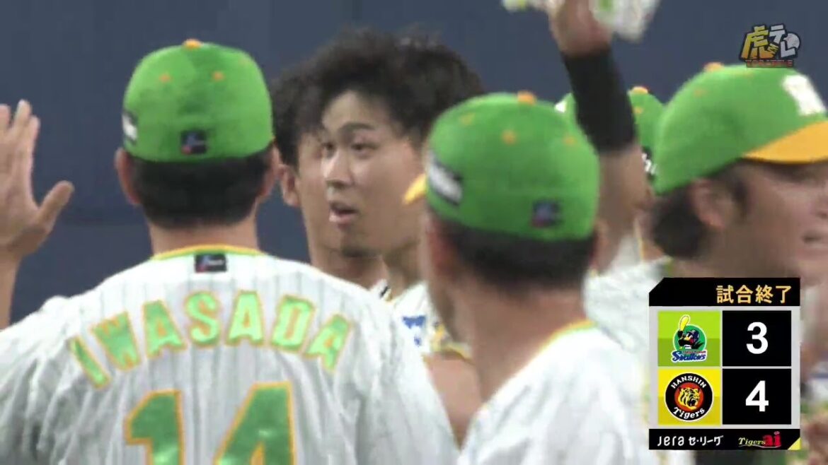 Hanshin-Tigers: 【劇的9連勝】12回裏、 #佐藤輝明 選手がプロ初のサヨナラ打!試合時間5時間16分のゲームを制する!【2023/8/12T-S】