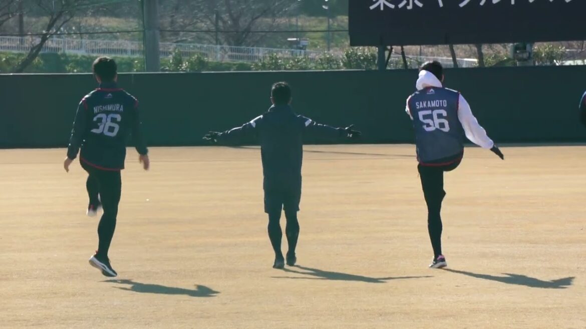 2023/1/10(火) ウォーミングアップ 西村瑠伊斗、坂本拓己(東京ヤクルトスワローズ) その1