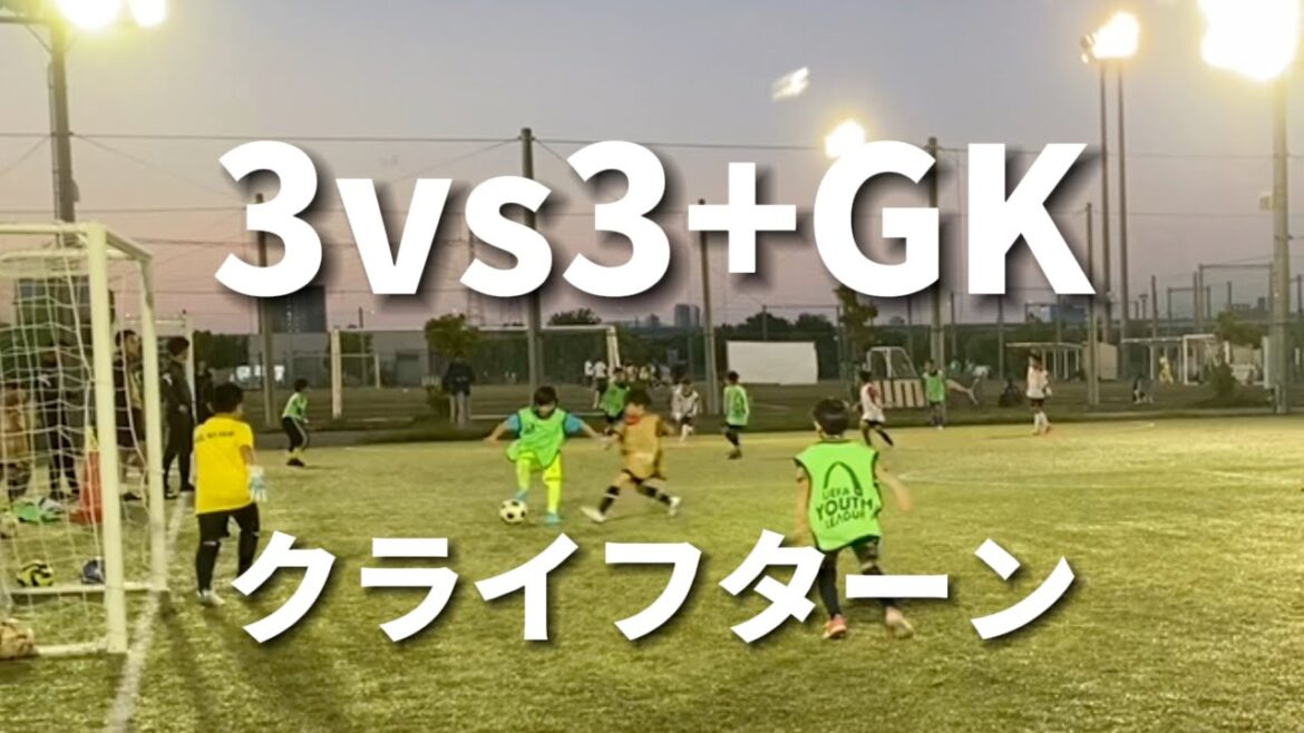 【サッカー】エクセルース 3vs3+GK 軸裏通し 2023.6