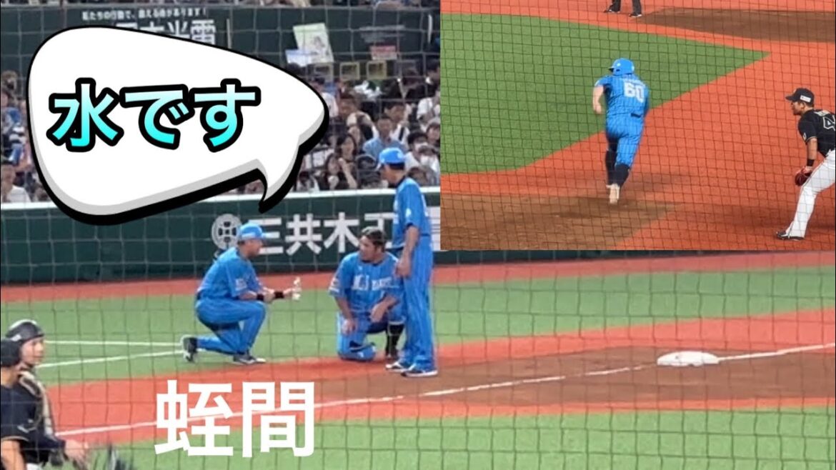 【疲労困憊おかわり君】1塁走者 中村剛也(まもなく40)、2アウトフルカウントから三塁まで全力疾走でしゃがみ込む【西武vsオリックス】2023/8/4