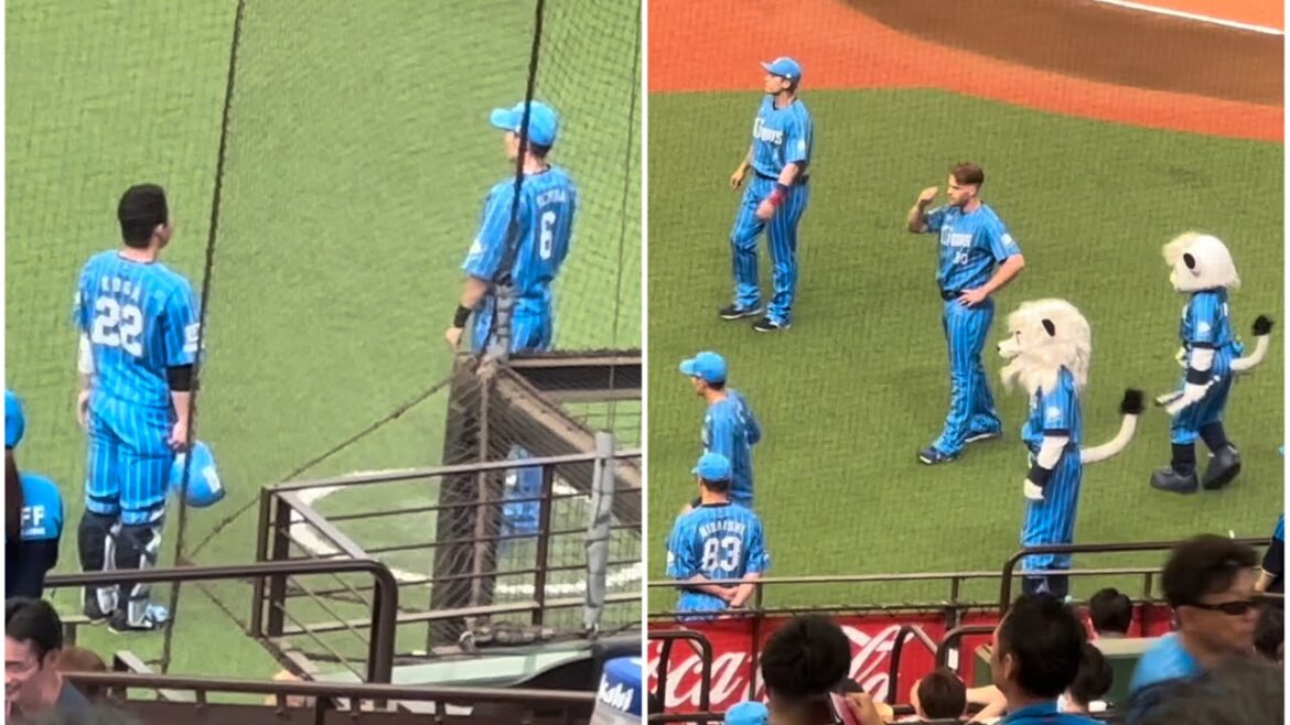 今日はひとりで儀式の源田壮亮、脱帽して見守る古賀悠斗、練習参加するレオ&ライナ