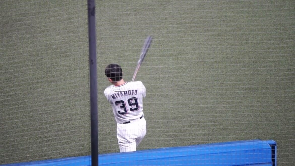 2022/10/30(日) 素振り(試合前) 宮本丈(東京ヤクルトスワローズ)