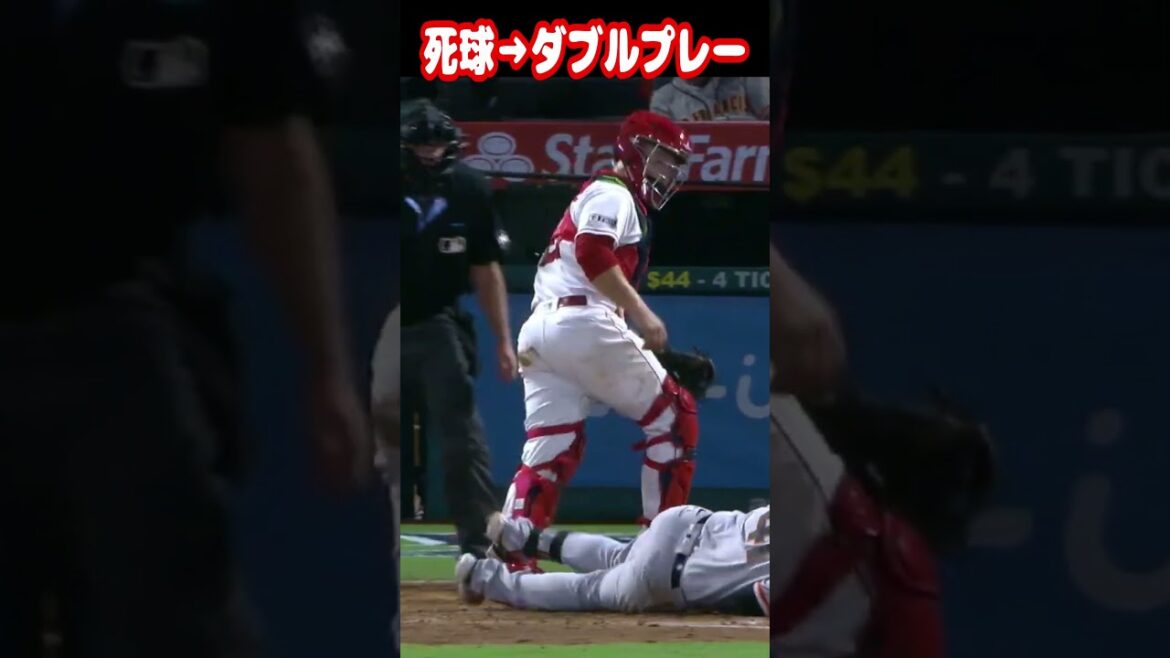 【大谷翔平】6回:死球→ダブルプレー 🫣😉😉 #shorts