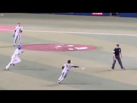 阪神タイガース 中野拓夢のバックトス