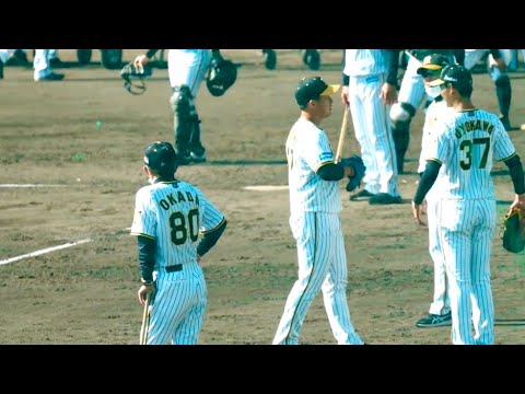 【阪神】及川雅貴、先輩の桐敷拓馬を指導する様子が可愛い!