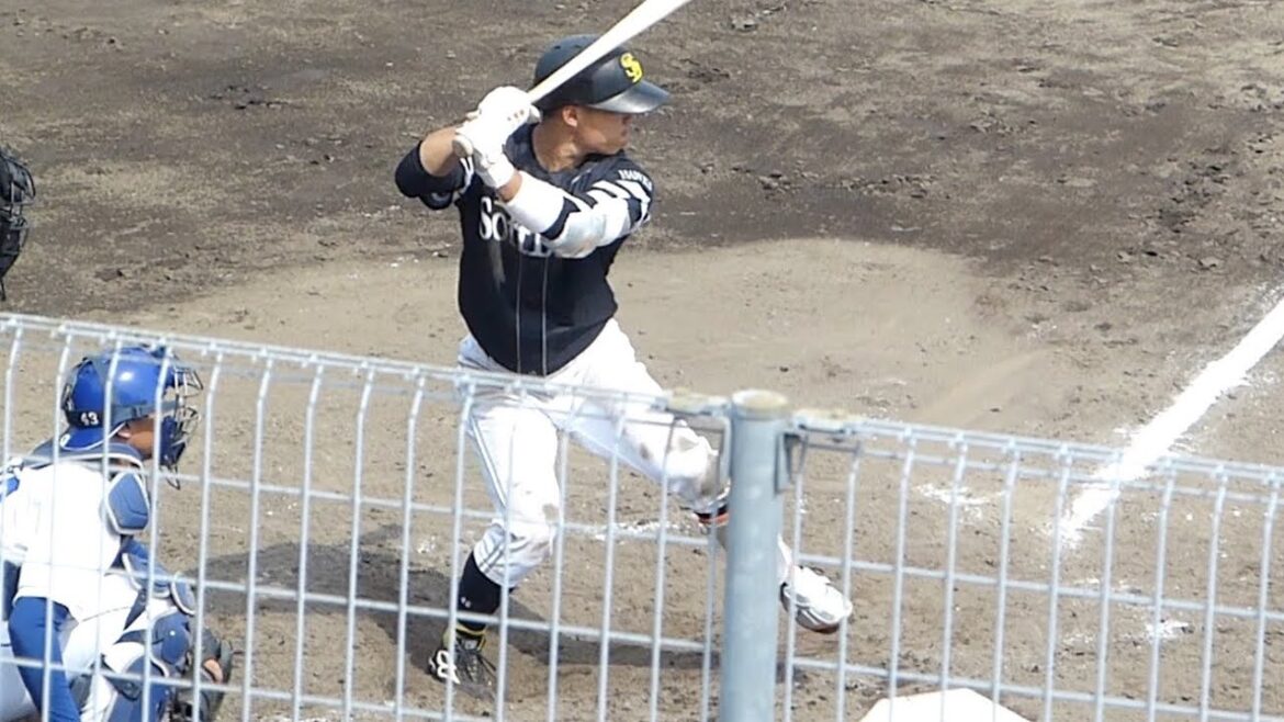 川原田純平5回表打席【2022年4月19日 ソフトバンクホークス対中日ドラゴンズ プロ野球 2軍ファーム戦 ウエスタンリーグ ナゴヤ球場】