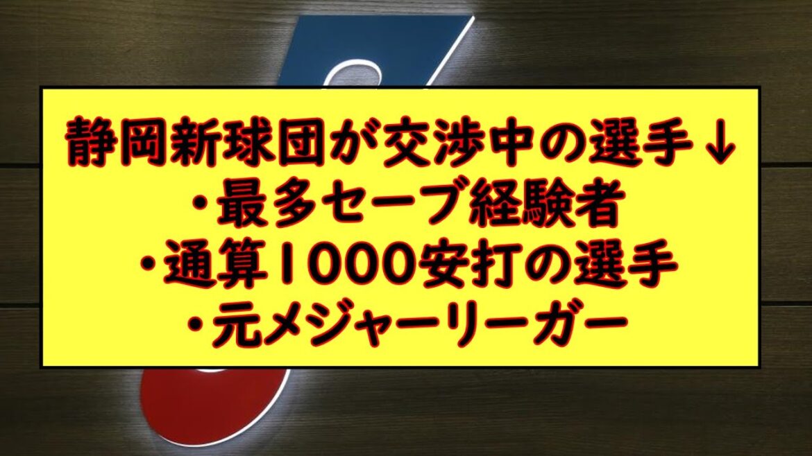 静岡新球団が交渉中の選手がこちらwww【なんJ野球反応】