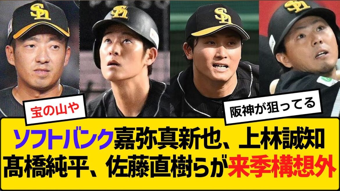 ソフトバンク嘉弥真新也、上林誠知、髙橋純平、佐藤直樹らが来季構想外 実績組もドラ1も大ナタ 【2ch】【5ch】【反応】