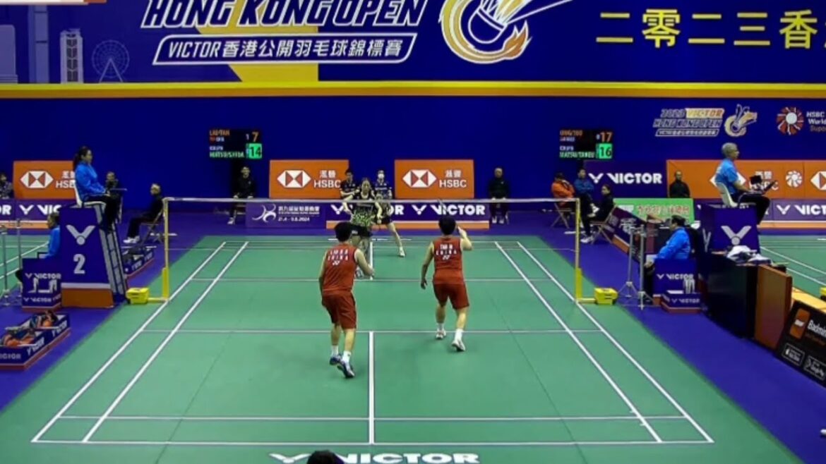 刘/谭(中国) vs 松山/志田(日本) | 2023 年香港公开赛第 32 轮比赛。