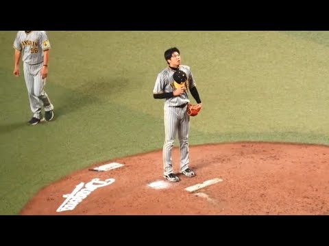 【阪神】才木浩人、マウンドに上がる時のルーティン!9月24日 阪神vs中日