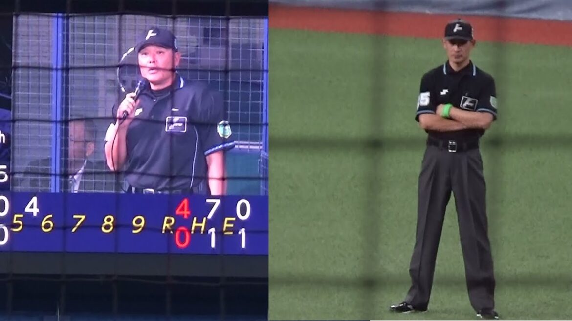 【審判ウォッチ】森友哉選手の打球に対し、的確にグラウンドルールを適用した右翼線審の石山智也審判員、場内説明する責任審判の川口亘太クルーチーフ【2023.10.28日本シリーズ オリックス vs 阪神】