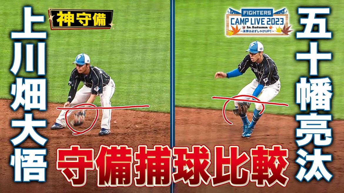 是非真似してもらいたい”神”の守備姿勢 上川畑大悟×五十幡亮汰 守備比較<11/7ファイターズ秋季キャンプ2023>