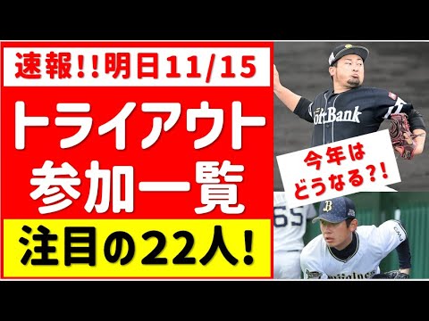 【超速報】山川FAですが明日トライアウトはこの選手を獲れ!!参加者一覧まとめ2023【中日ドラゴンズ】プロ野球NPB