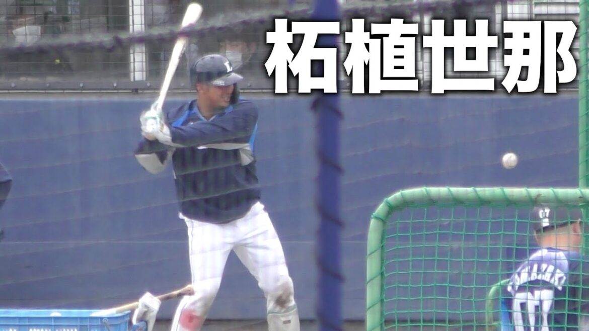 柘植世那のバッティング練習【西武ライオンズ 2021年 プロ野球 オープン戦】