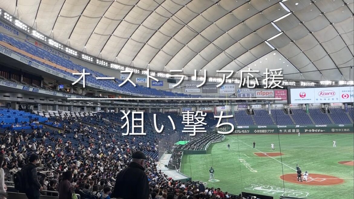東京ドームに響き渡る『狙い撃ち』(チャンステーマ)オーストラリア応援◯中日ドラゴンズ◯2023年11月19日(東京ドーム)