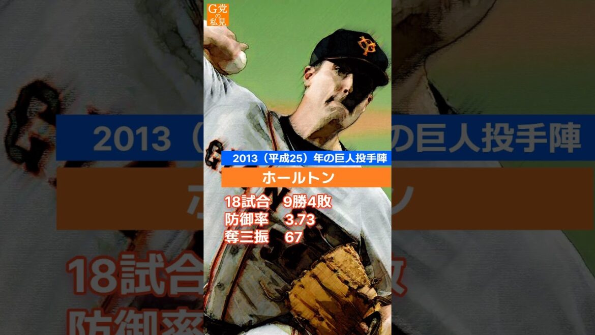 2013年の巨人投手陣―菅野入団!スコット鉄太朗がタイトル獲得!【平成25年】 #Shorts #ジャイアンツの歴史