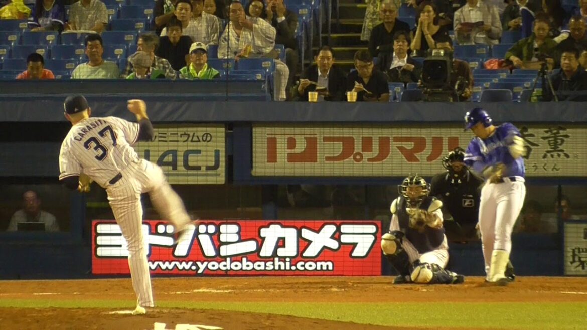 2018年10月3日 東京ヤクルト － 横浜DeNA 笠井投手 第1打席 レフト前ヒット 【Yokohama db専用動画複製・転用禁止】