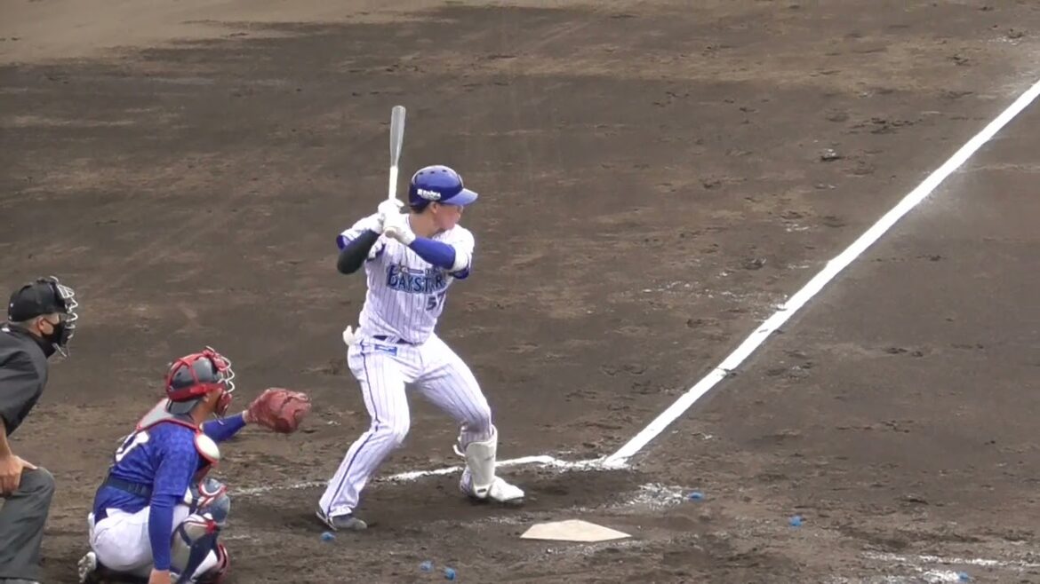 2022年2月 ファーム練習試合 横浜DeNA ー 沖縄電力 東妻選手 第１打席