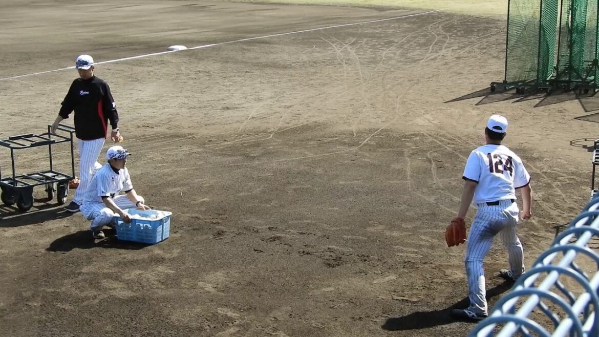 19.2.2 小坂コーチ 茶谷個別ノック ロッテ石垣キャンプ