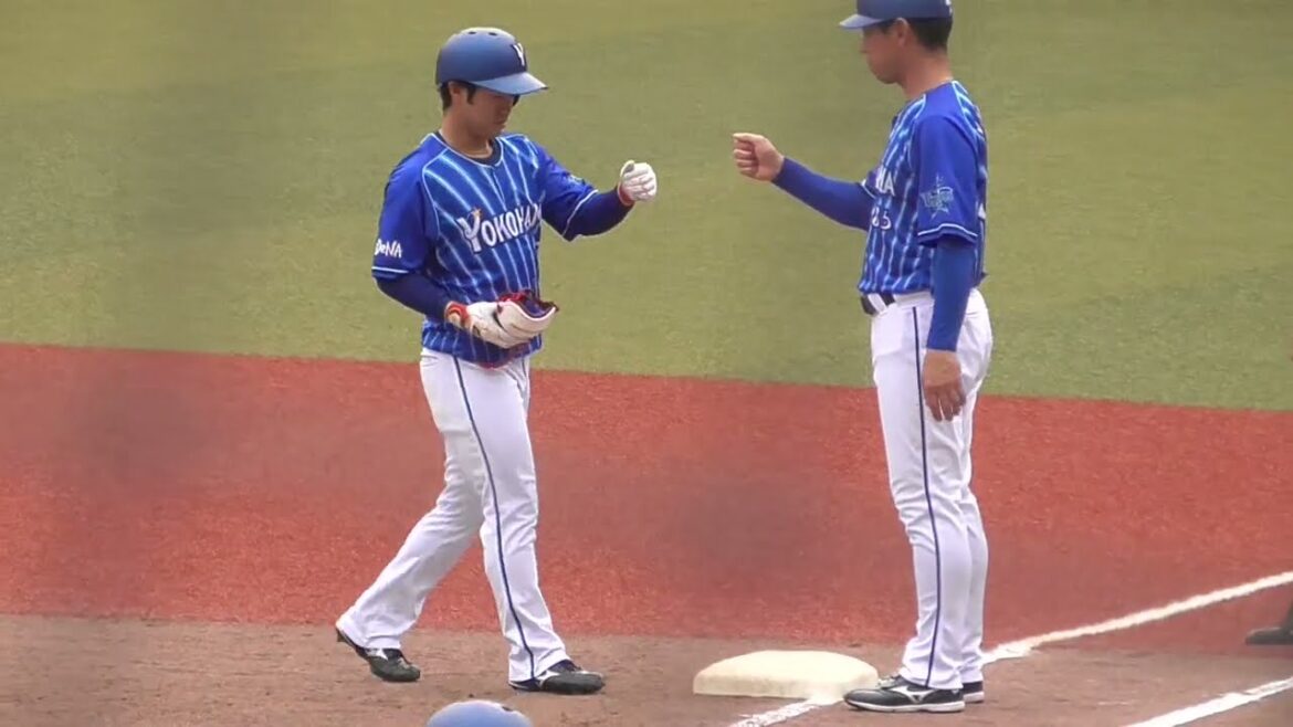 2023年5月19日  イースタンリーグ 千葉ロッテ ー 横浜DeNA　西巻選手・同点タイムリーヒット