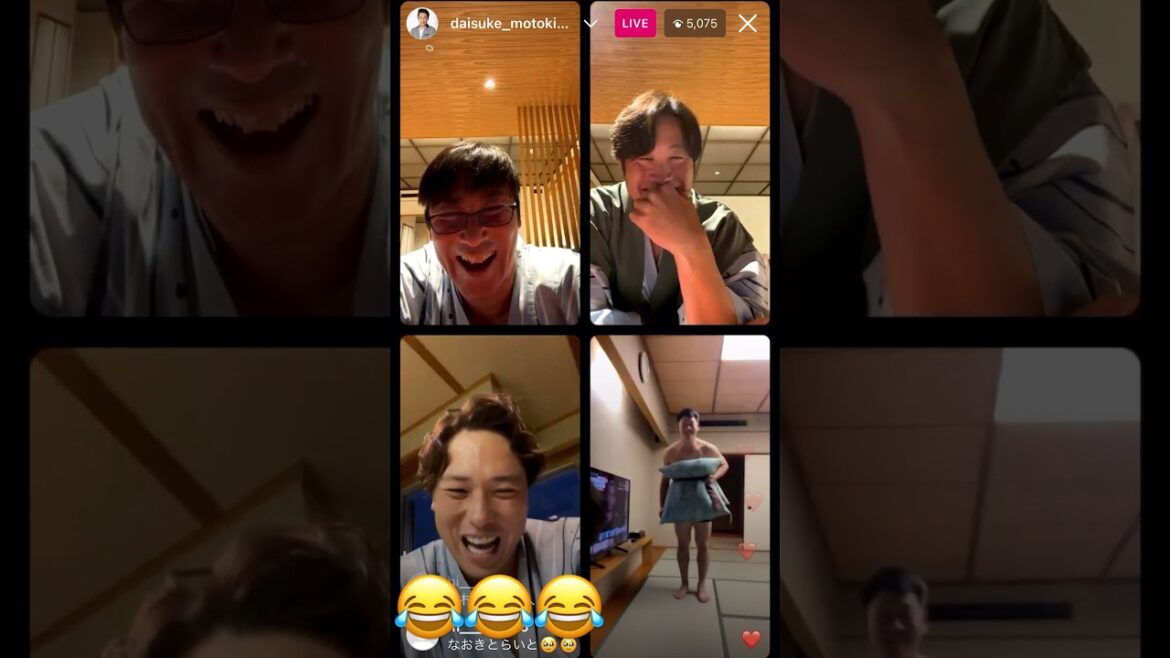 元木大介インスタライブ どやさやろ出落ちで爆笑を取るきっしゃん岸田行倫