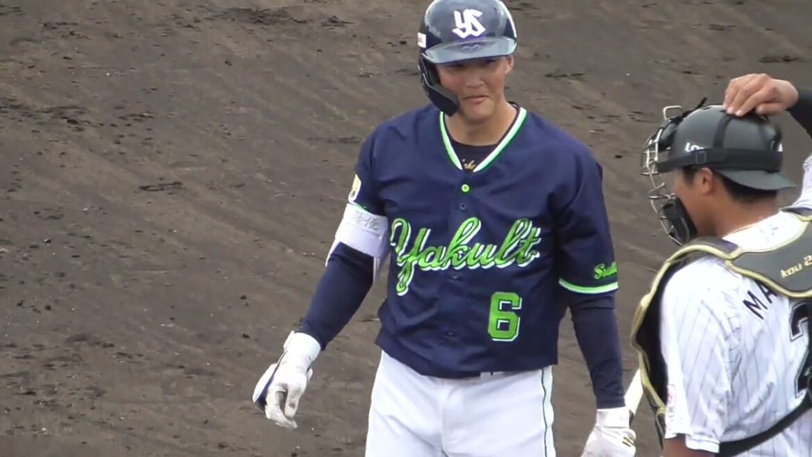 2023年2月 練習試合千葉ロッテ ー 東京ヤクルト 元山選手 第2打席 ソロホームラン