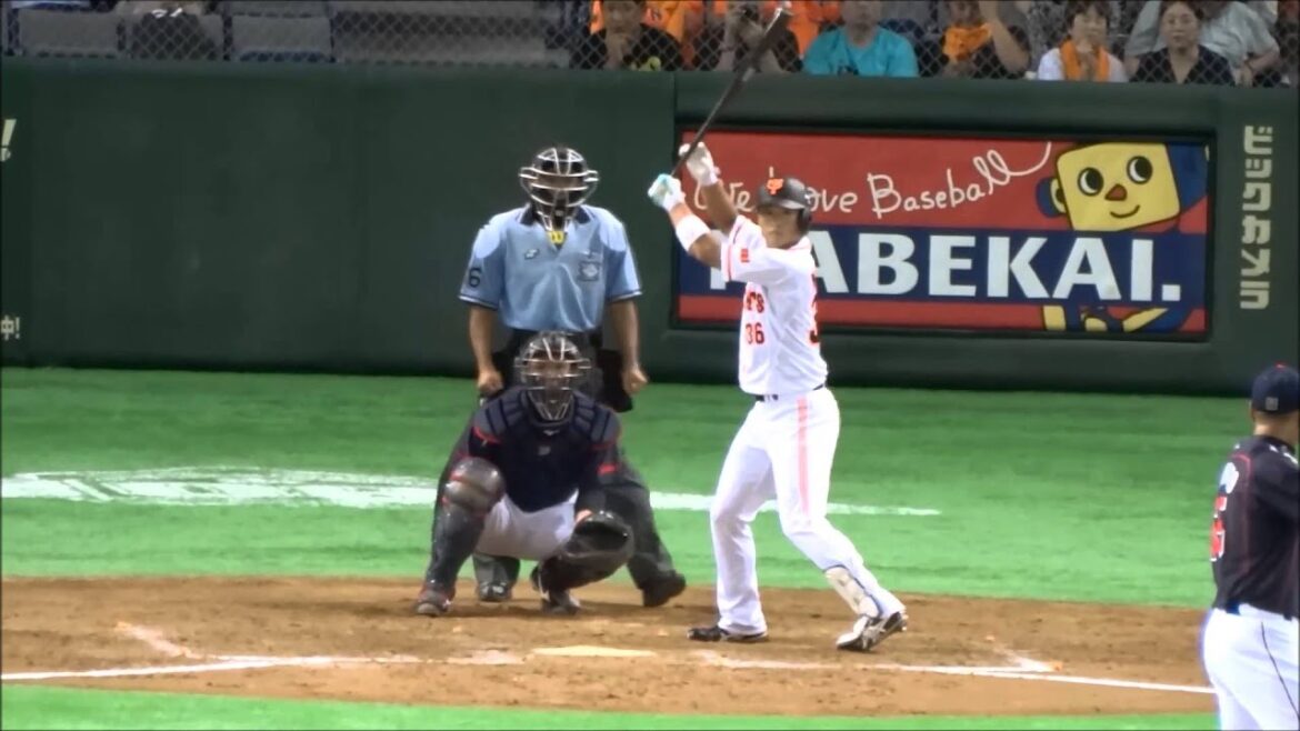 2014/08/07 巨人　中井大介の最新打撃フォーム。
