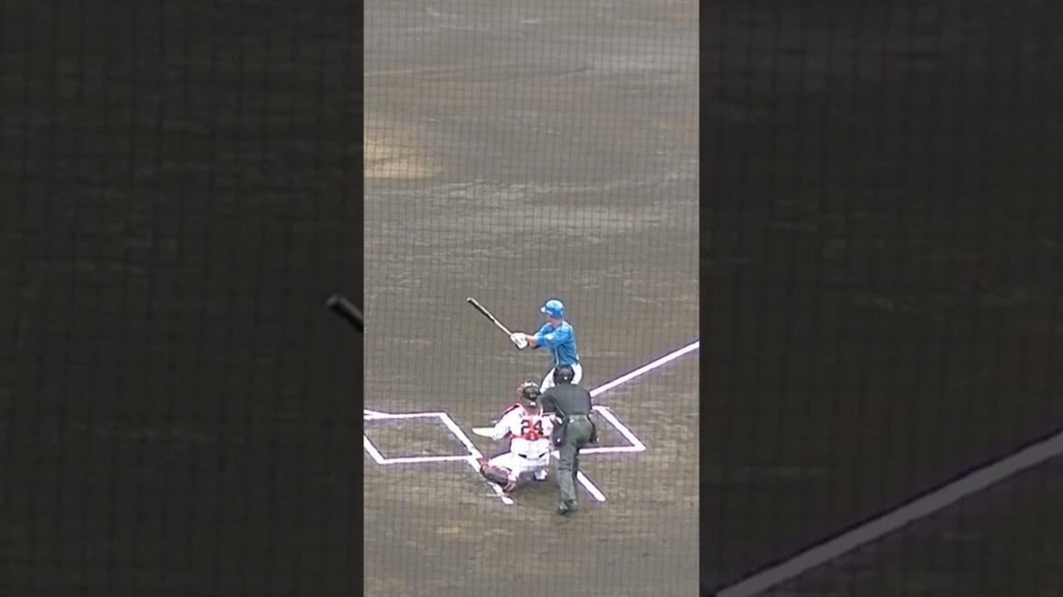 王柏融ライト前ヒットを放つ 【イースタンリーグ・読売ジャイアンツ対 北海道日本ハムファイターズ2022年6月12日】