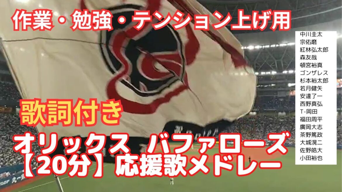 オリックスバファローズ　2023選手応援歌メドレー