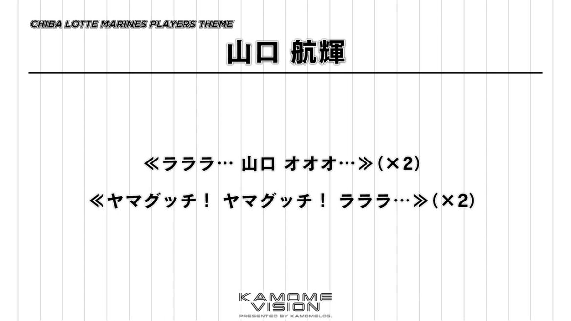 【応援歌再現】山口 航輝【千葉ロッテマリーンズ】