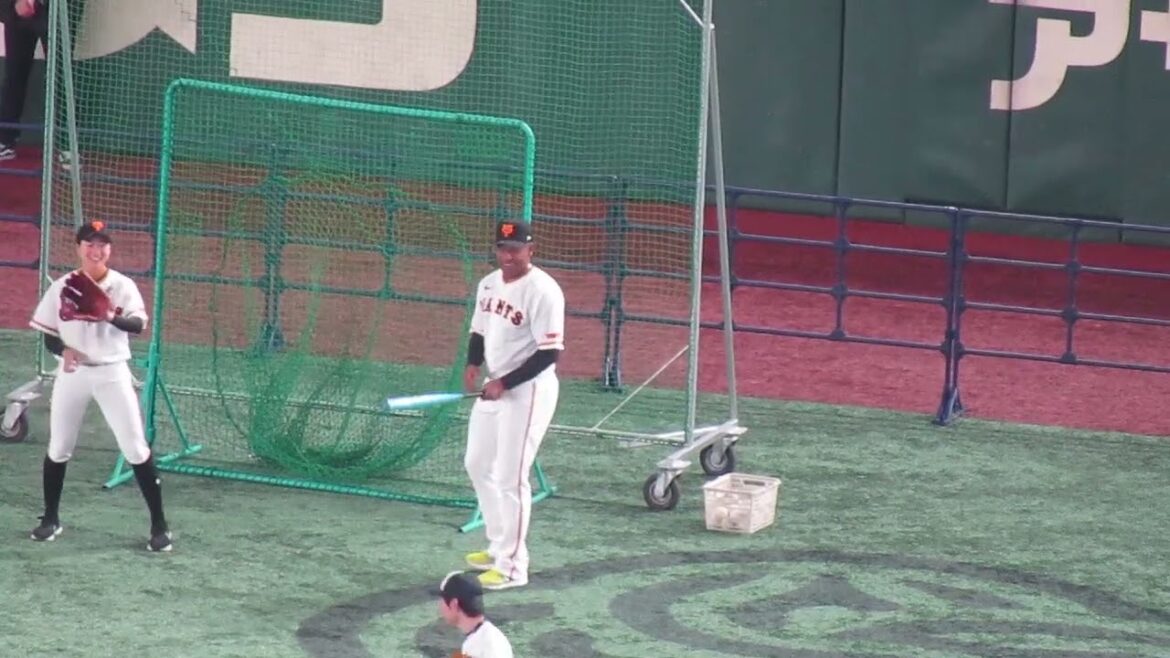 オコエ瑠偉 ノックイベントでファンと交流【ジャイアンツ フェンフェスタ2023年11月23日】