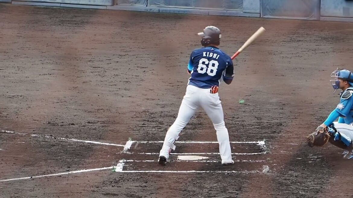 2023.04.08 北海道日本ハム-埼玉西武(鎌ヶ谷スタジアム) 岸潤一郎 打席シーン