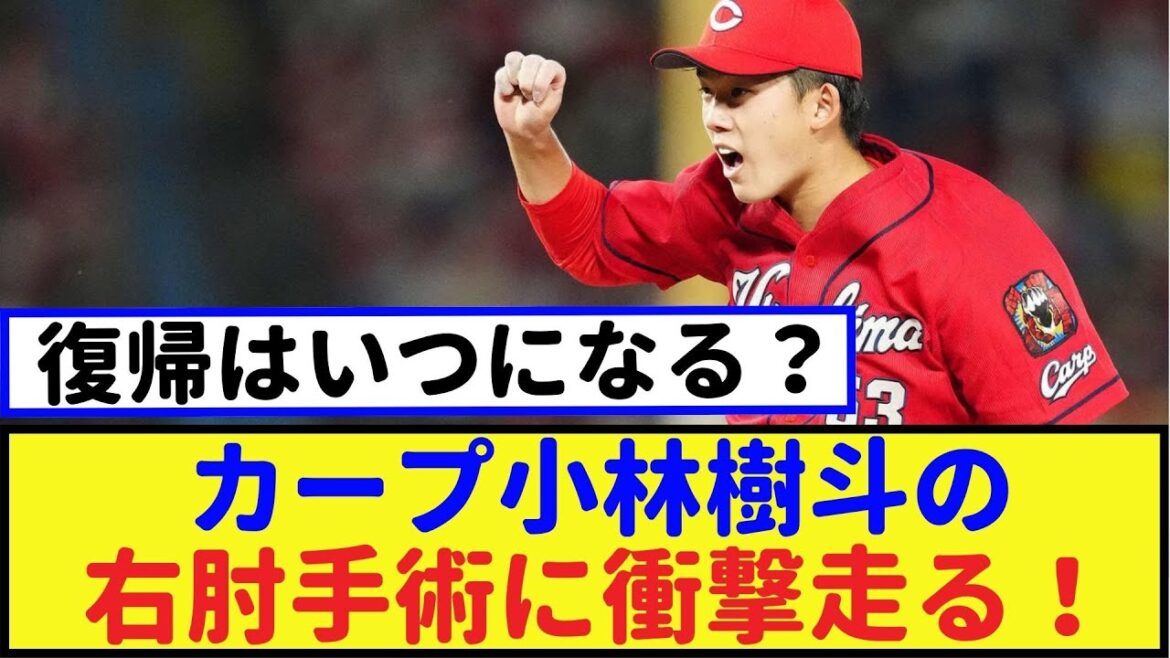 カープ小林樹斗の右肘手術にファン大ショック!復帰はいつになる?【2chなんj・なんJ反応】 カープ小林樹斗の右肘手術にファン大ショック!復帰はいつになる?【2chなんj・なんJ反応】